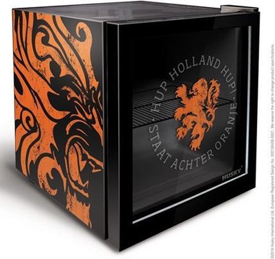 Husky KK50-DUTCHLION - Mini Koelkast - Met Glazen Deur - 46 Liter - 40dB - Oranje - Leeuw van Husky — afbeelding 4