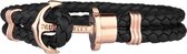 Paul Hewitt Anchor Bracelet - PH-PH-L-R-B-L - Armband - Leer - Zwart - 19cm