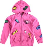 Replay roze sweatvest met badges Maat - 116