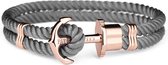 Paul Hewitt Armband Anchor Phreps staal/nylon rosegold-grey 20 cm (XL) PH-PH-N-R-Gr