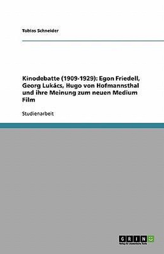 Kinodebatte (1909-1929) - cover