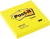 Notes Post-it®, jaune néon, 76 x 76 mm, 100 feuilles / bloc