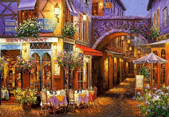 Castorland Evening in Provence – Puzzel – 1.000 stukjes – Satijnen afwerking – Perfecte pasvorm – Europese kwaliteit