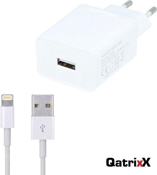 bol.com | USB Lader 2A 2 Meter kabel Wit voor Apple iPhone iPad iPod  Lightning