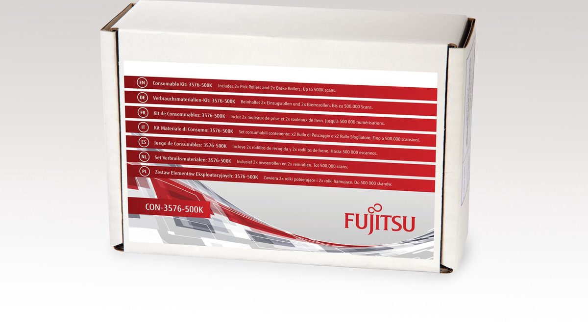 FUJITSU Includes 2X Pick Rollers and 2X Brake Rollers Estimated Life Up to 500K scans - Ricoh/fujitsu/pfu