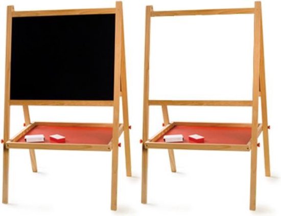 Playwood Schoolbord - Whiteboard - Hout - inclusief krijt en wisser |  bol.com