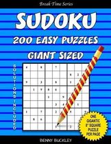 Sudoku 200 Easy Puzzles Giant Sized. One Gigantic 8 Square Puzzle Per Page. Solutions Included