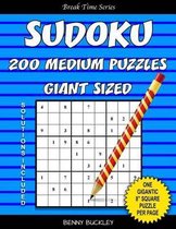 Sudoku 200 Medium Puzzles Giant Sized. One Gigantic 8 Square Puzzle Per Page. Solutions Included