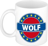 Wolf naam koffie mok / beker 300 ml  - namen mokken