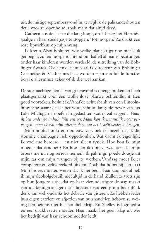 Pagina 17 uit een boek, met tekst over een vrouw en haar familie.
