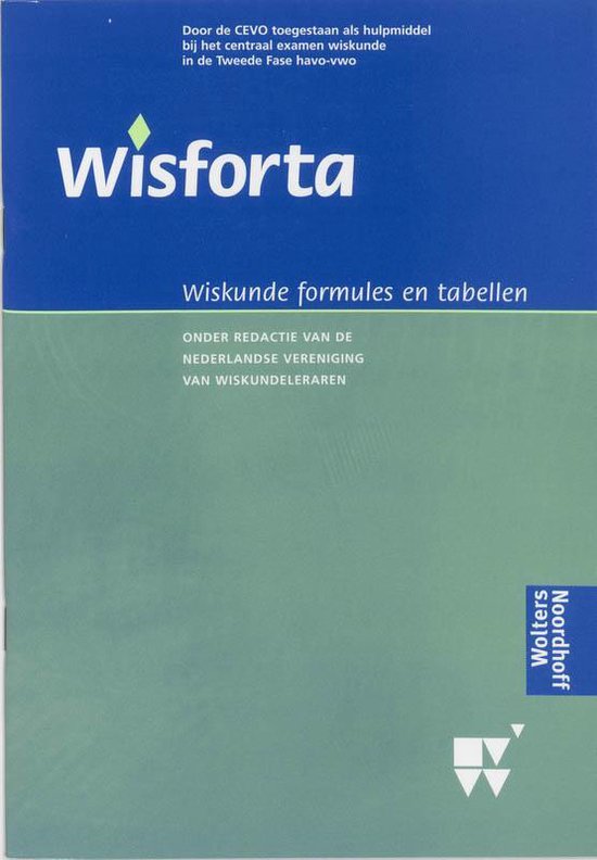 Cover van het boek 'Wiskunde formules en tabellen / druk 1'