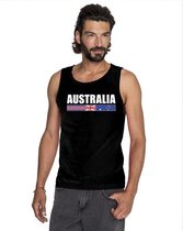 Zwart Australie supporter singlet shirt/ tanktop heren L