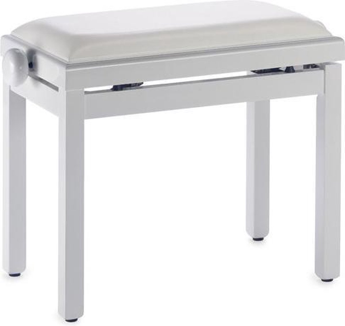 Stagg PB39 WHM SWH - Pianobank, wit mat, witte vinyl zitting - wit (mat)
