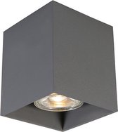 QAZQA qubo - Moderne Plafondspot | Spotje | Opbouwspot - 1 lichts - L 83 mm - Grijs - Woonkamer | Slaapkamer | Keuken