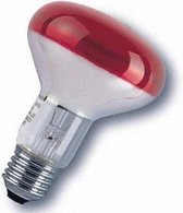 Osram Concentra reflectorlamp R80 60W E27 230V 80° rood Discolamp