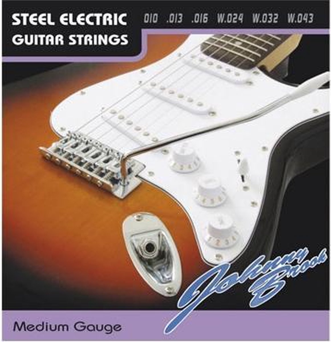 Johnny Brook Snarenset voor electrische gitaar - Medium Gauge - Staal