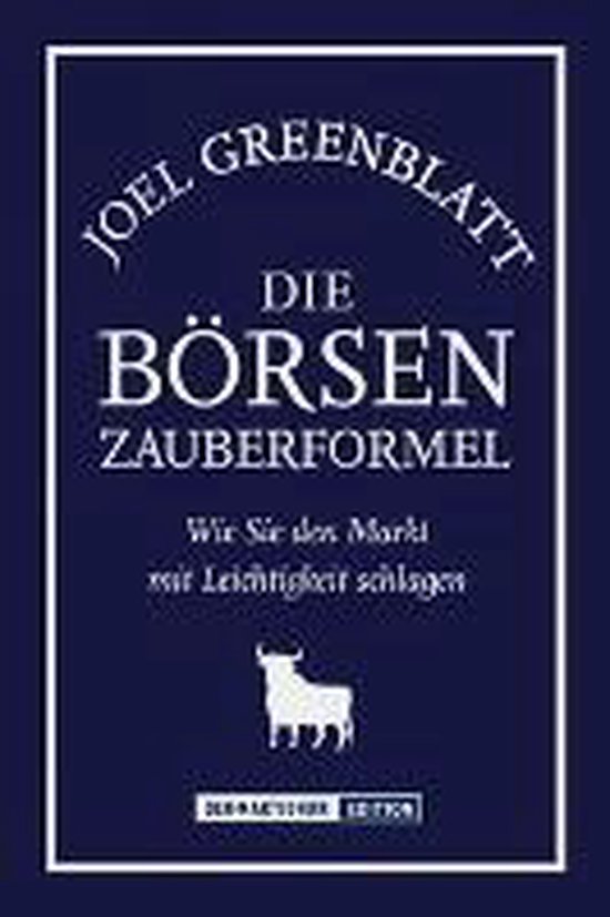 Boek 'De Beurs Tovenaarformule' met een witte stier op een donkerblauwe achtergrond.
