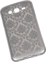 TPU Paleis 3D Back Cover for Galaxy J5 (2016) J510F Zilver