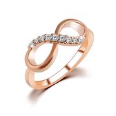 Fate Jewellery Ring FJ142 - 18mm - Infinity Ring - Roséverguld met Zirkonia kristallen
