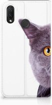 Huawei P Smart Plus Uniek Standcase Hoesje Kat