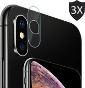 3x Camera Lens Screenprotector voor Apple iPhone Xs Max Glazen Gehard | Case Friendly | Tempered Glass - van iCall