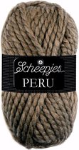 Scheepjes Peru 020 L bruin. PAK MET 5 BOLLEN a 100 GRAM. KL.NUM. 121649.