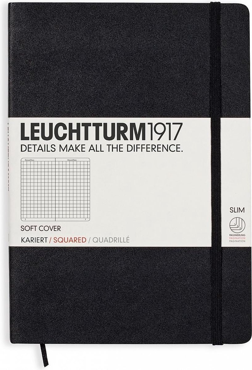 Leuchtturm 310337 schrijfblok & schrift Zwart A5