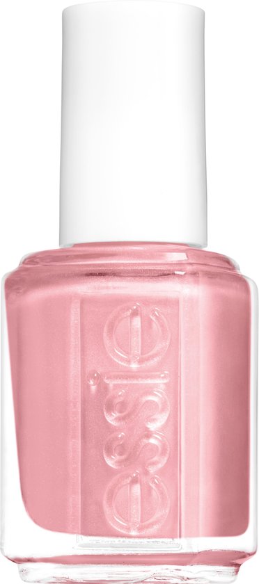 Essie nagellak in de kleur zachtroze met een lichte glans. De fles is van glas met een witte dop.