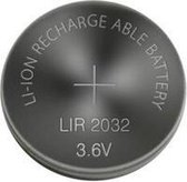 1 Stuk - BSE LIR2032 3.6V 40mAh oplaadbare Li-ion knoopcel batterij