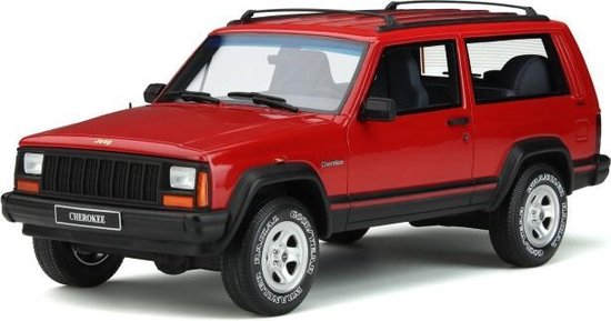 Ottomobile 1995 Jeep Cherokee 2.5 EFI 2 Door Flame Red 1:18 Scale - Ne