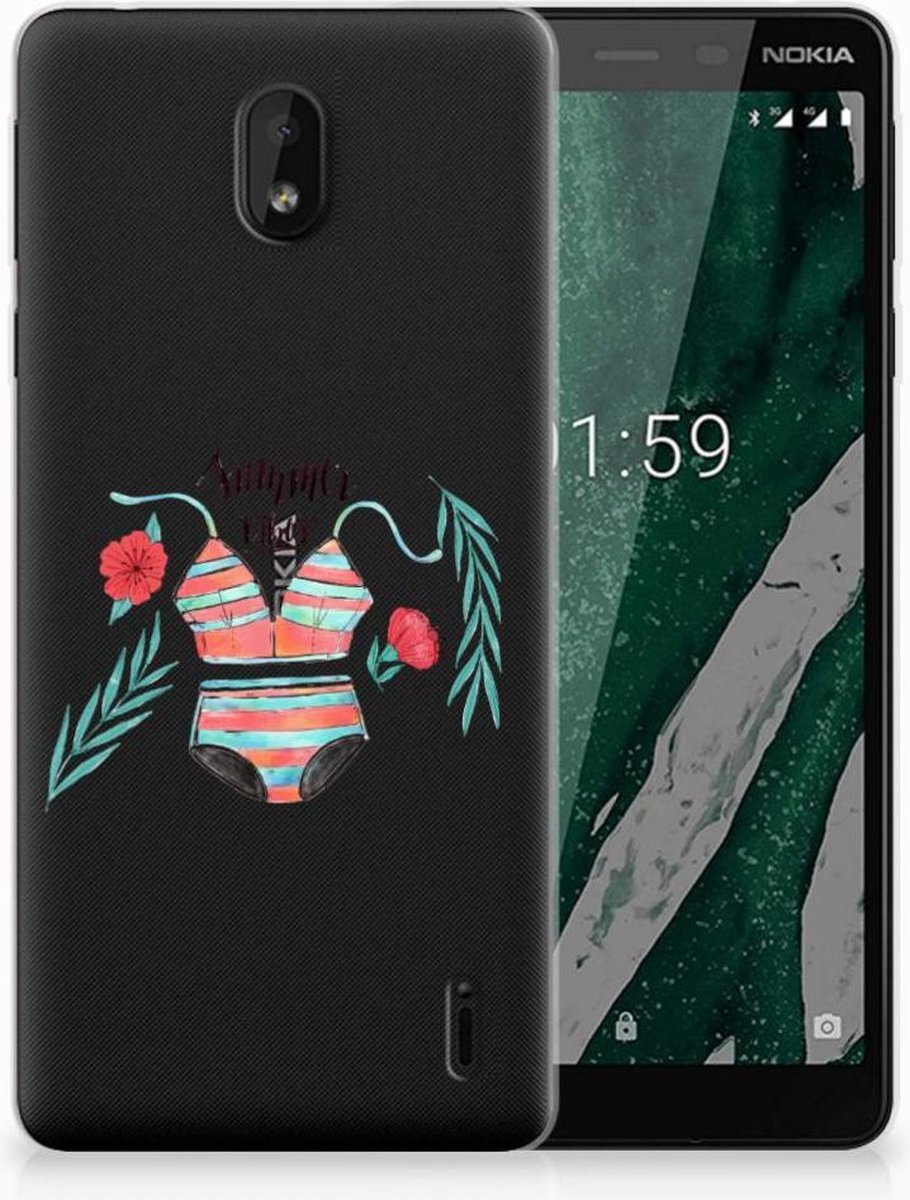 Nokia 1 Plus Telefoonhoesje met Naam Boho Summer