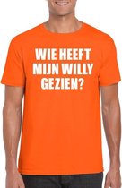 Oranje Wie heeft mijn Willy gezien shirt heren - Oranje Koningsdag kleding M