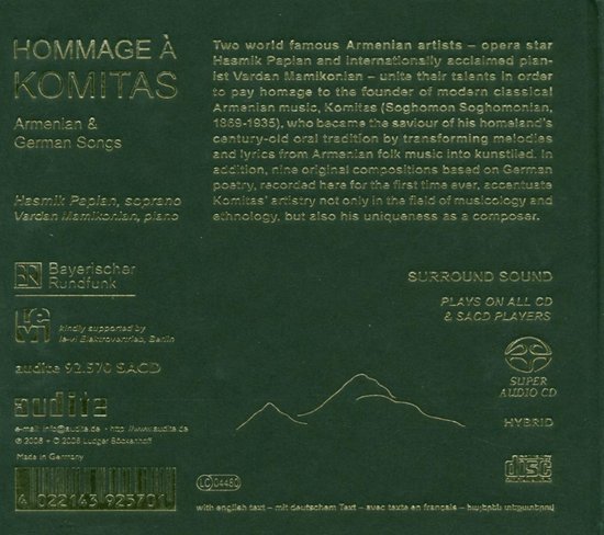 Hasmik Papian Hommage A Komitas (Super Audio CD), Hasmik Papian