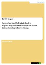 Deutscher Nachhaltigkeitskodex. Abgrenzung und Bedeutung im Rahmen der nachhaltigen Entwicklung
