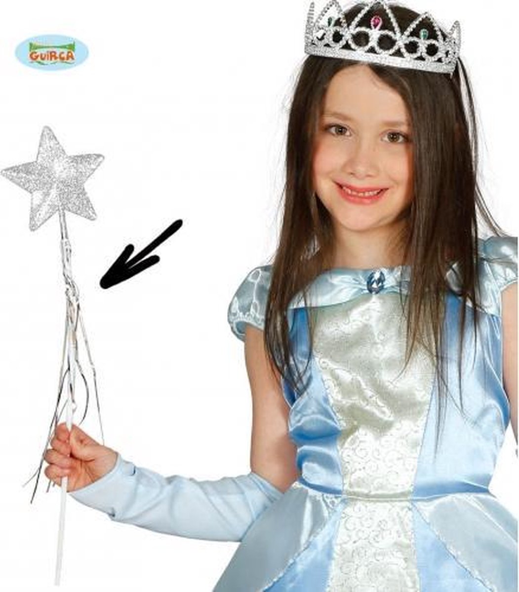 Staf met ster zilver. 53cm