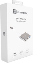XtremeMac Notebook Dock & Poortreplicator Bedraad USB 3.0 Type-C, HDMI, Aluminium, Wit, Zilver
