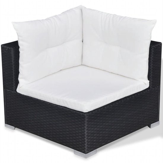 Tuin Loungeset Zwart Rattan 32 delig / Lounge set tuin