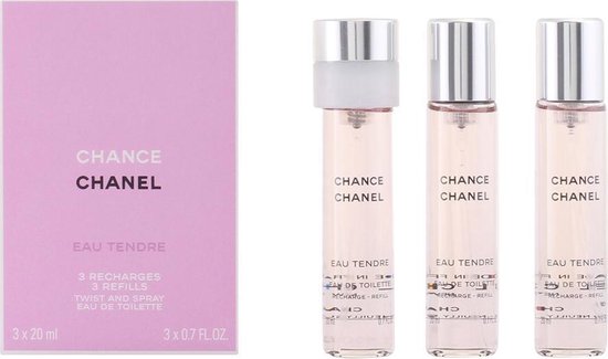 Chanel - CHANCE EAU TENDRE - eau de toilette - spray refill 3x 20 ml