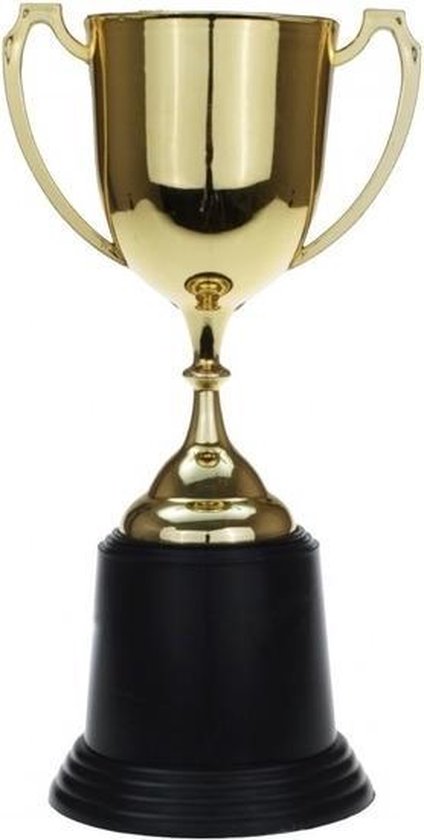 Gouden trofee/prijs beker met oren 22 cm | bol.com