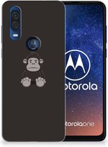 PU Silicone Etui Bumper Gel pour Motorola One Vision Coque Téléphone Gorille