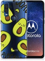 Telefoonhoesje met Naam Motorola One Vision Avocado Singing