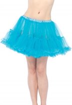 Korte turquoise petticoat/tutu voor dames