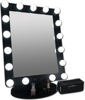 Grand miroir de maquillage illuminé LED Hollywood Mirror 3x stand de lumière - miroirs de fonction dim