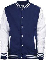 AWDis Varsity jacket, Oxford Navy/White, Maat XXL