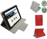 Barnes Noble Nook Tablet Diamond Class Cover, Luxe Multistand Hoes, Rood, merk i12Cover