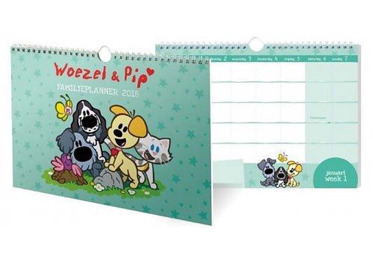 Familieplanner 2018 incl. Tiny Tony - Woezel en Pip | bol.com