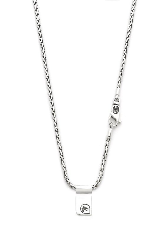 SILK Jewellery - Zilveren Collier / Ketting - Chevron - 180.45 - Maat 45