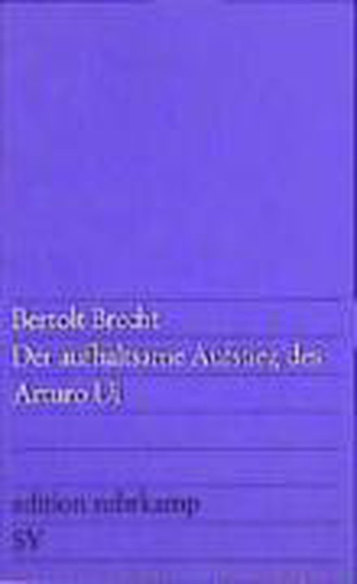 Der Aufhaltsame Aufstieg Des Arturo Ui, Bertolt Brecht 9783518101445 Boeken