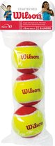 Wilson Starter Stage 3 - Tennisballen - 3 Stuks - Geel/Rood