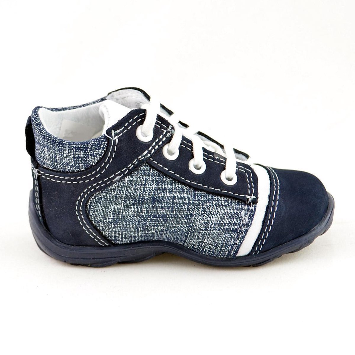 Leren- jongens - schoenen - met jeans look - Maat 22